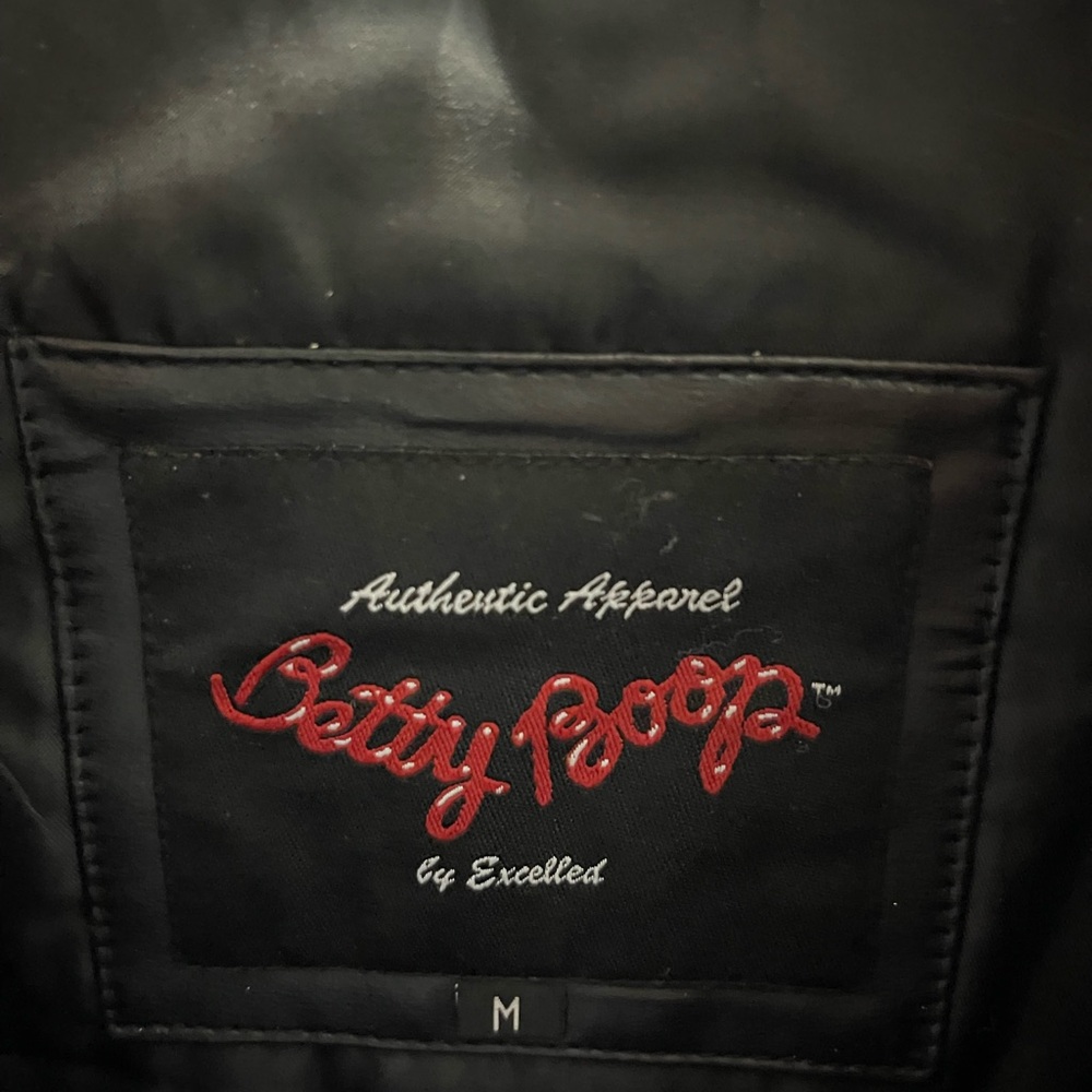 🛑 Betty Boop Authentic Black and Red Varsity/Bomber Jacket - Size M - Picture 6 of 9
